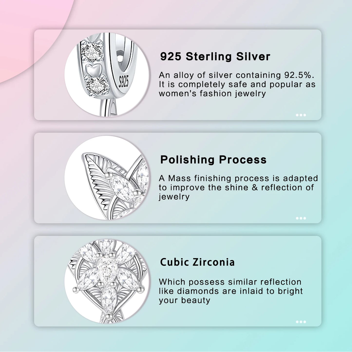 Star Crystal  charms s925 sterling silver charm fit original bracelet Diy female jewelry