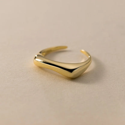 925 Sterling Silver Geometry Arc-Shaped Open Rings For Women Engagement High Quality Jewelry Accessories Wholesale Jewellery